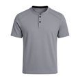 thumbnail image 7 of Gytharion Men's Henley Shirts Soild Color Crew Neck Short Sleeve Shirts Summer Casual Thin Tops, 7 of 7