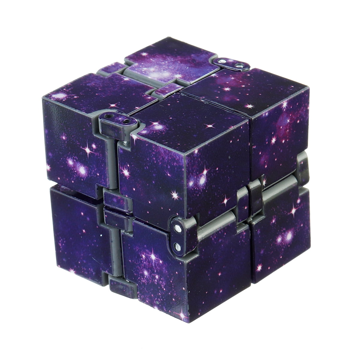 Infinity Cube 2 Pieces Fidget Cube Toy Stress Anxiety Relief For Adults And Kids Hand Held Magic Puzzle Flip Cube Fidget Finger Toys Cube For Add Adhd Killing Time Galaxy Space Multicolored