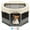 White and Grey, variant on Medium Wood Frame Dog Playpen for Medium Dogs,Cat Playpen with Waterproof Bottom,Travel Pet Play Pen with Side Door for Puppies (36" x 36" x 23", Light Beige)