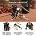 thumbnail image 5 of Manual Alloy Corkscrew Wine Opener Lever Style Bottle Uncorker for Red Wine and Grape Bottles, 5 of 8