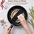 thumbnail image 6 of GPED 11" Frying Pan Skillet, Nonstick Carbon Steel Fry Pans, Kitchen Cooking Pan Skillet, Omelet Egg Pan with Silicone Handle,Compatible with All Stovetops (Gas, Electric & Induction), 6 of 8