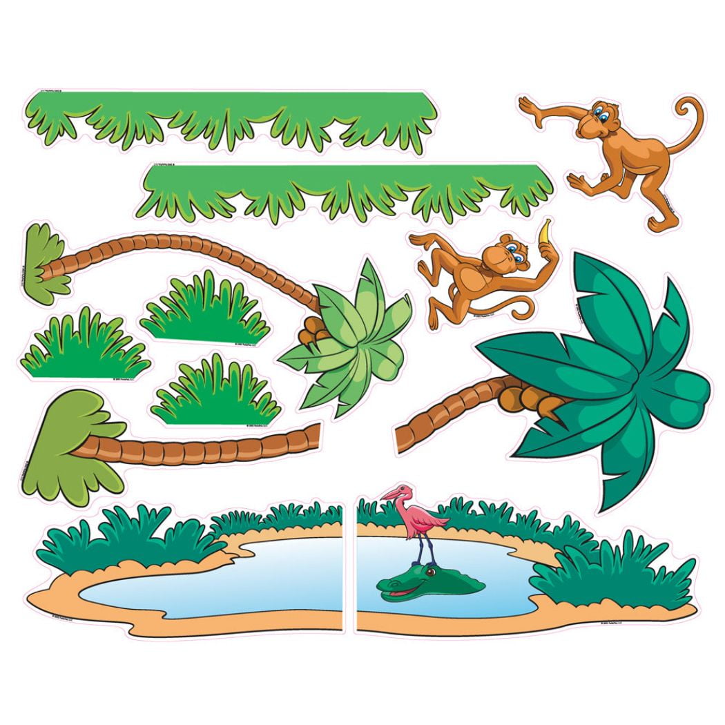 Pedia Pals Jungle Wall Decal Kit, Wall Art Decals, Wall Decor Stickers For Baby Nursery Kids Bedroom
