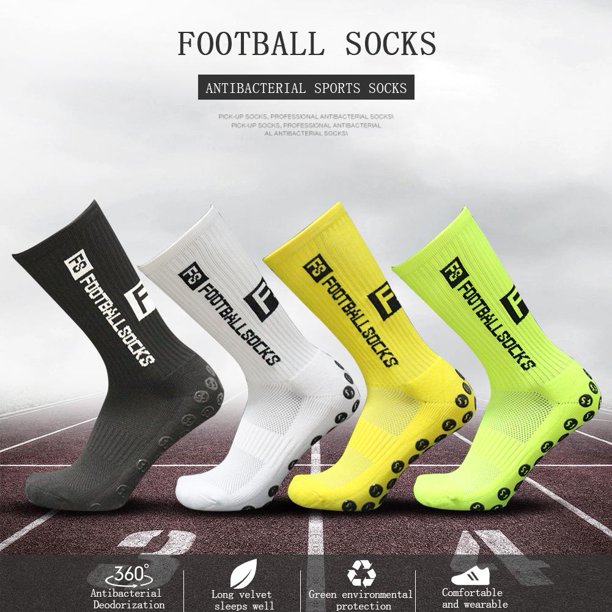 Calcetines de fútbol antideslizantes con ventosa redonda de silicona Calcetines de entrenamiento deportivo Blanco Sywqhk Para Estrenar