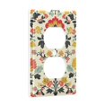 thumbnail image 2 of Yayeee Duplex Wall Plate 1-Gang 4.5"x2.7" Home Receptacle Light Switch Decorative Outlet Cover, Beige Floral, 2 of 7