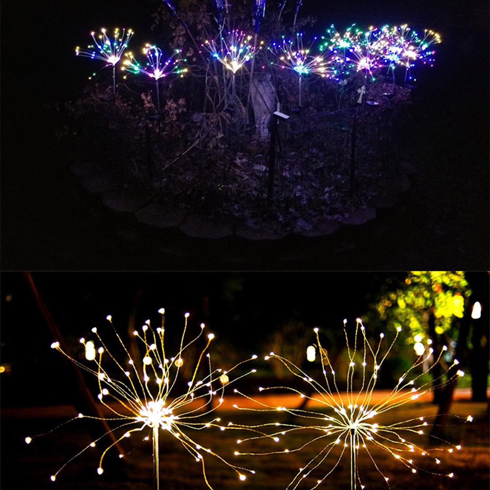 Solar Powered Outdoor Firework Lights, 90 LED Star Solar Powered Outdoor Firework Lights, 90 LED Star