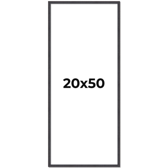 20x50 Rustic Brown Real Wood Picture Frame Width 0.75 inches | Interior Frame Depth 0.5 inches |