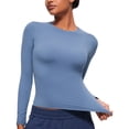 thumbnail image 4 of CRZ YOGA Softembrace Long Sleeve Shirts for Women Casual Tops Soft Basic T-Shirts, 4 of 6