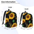 thumbnail image 5 of Geaub sunflowers3 durable canvas backpack: stylish, lightweight, and spacious with adjustable straps, 5 of 7