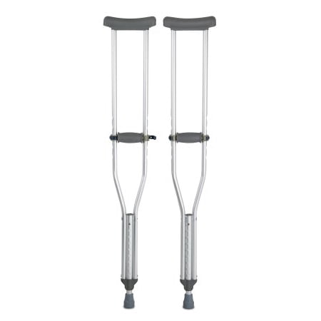 - McKesson Push-Button Aluminum Crutches with Euro-Style Clip - 300 lbs. Capacity - 8 Pair / Case - 43083880