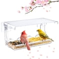 thumbnail image 1 of Comedero para pájaros SUNALLY transparente para exteriores con ganchos adhesivos, 1 of 7