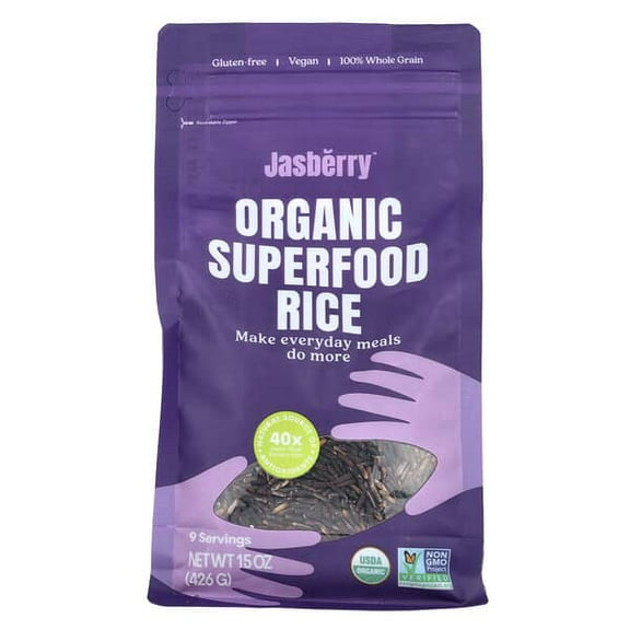 Jasberry, Organic Superfood Rice, 15 oz Pack of 3