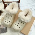 thumbnail image 4 of Fuzzy Croc Shoe Liners Winter Warm Detachable Washable Unisex Boot Sock Inserts Thick Pile For Cold Weather Comfort And Cozy Footwear, 4 of 4