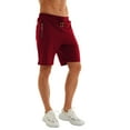 thumbnail image 5 of Tyhengta Mens Shorts Casual Sports Drawstring Zipper Pockets Elastic Waist Winered 38, 5 of 8