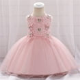 thumbnail image 2 of Otqutp Formal Sundress for Baby Girls Kids Toddler Baby Girls Spring Christmas Solid Tulle Ruffle Sleeveless Princess Dress for 0 to 24 Months(Pink,18-24 Months), 2 of 5