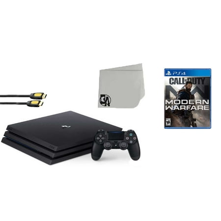 Sony PlayStation 4 PRO 1TB Gaming Console Black with Call of Duty Modern Warfare BOLT AXTION Bundle Like New