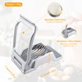 thumbnail image 3 of HEQUSIGNS Egg Slicer for Hard Boiled Eggs, Household Stainless Steel Egg Cooker Cutter for Strawberry Fruit Garnish Slicer (gray), 3 of 7