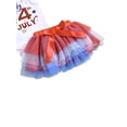 thumbnail image 5 of Bagilaanoe 4th of July Clothes for Newborn Baby Girls Star/Flag Print Fly Sleeve Romper Tops + Mesh Tutu Skirt + Headband 3M 6M 12M 18M Infant 3pcs Independence Day Skirt Set, 5 of 8