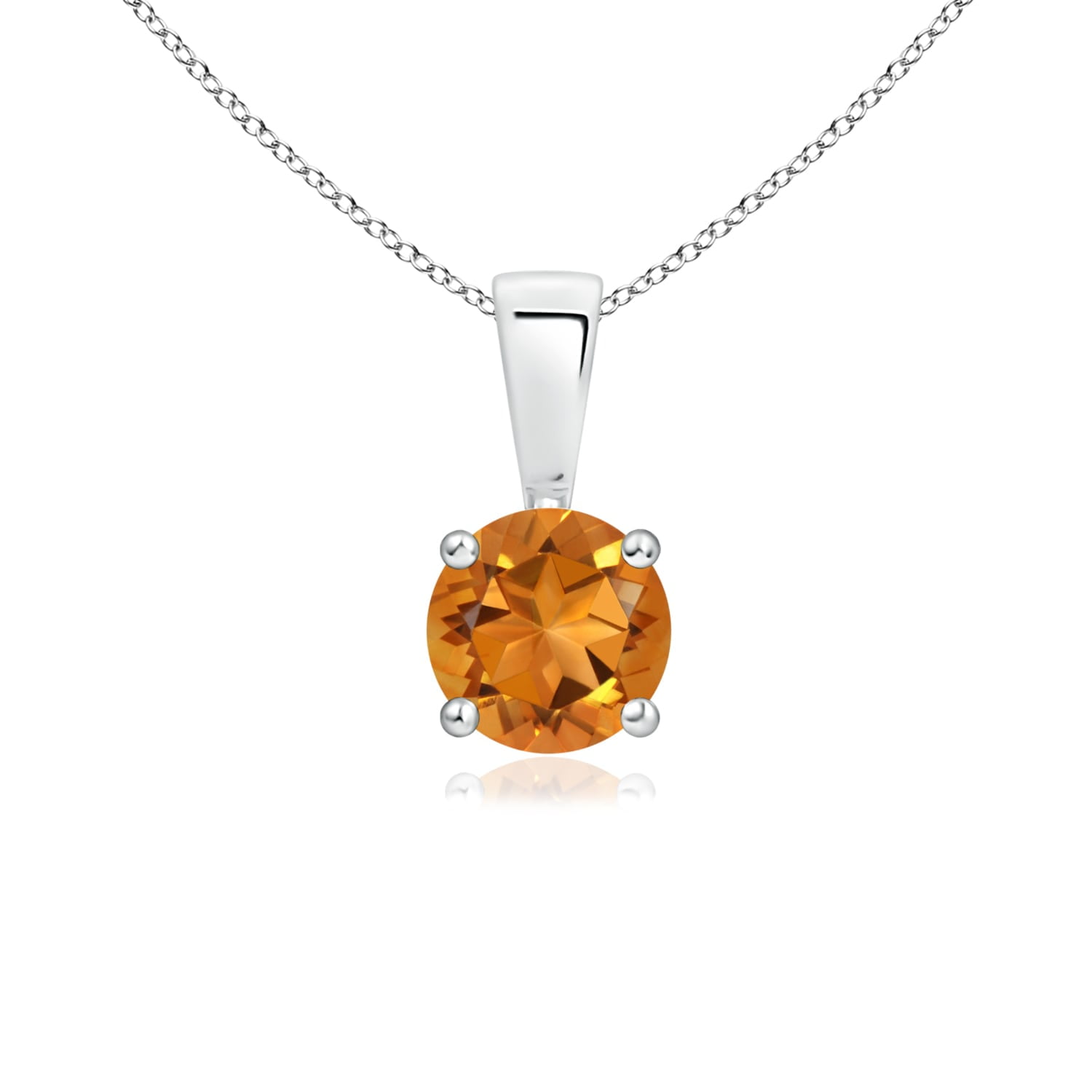 Angara - Valentine Day Sale - Classic Round Citrine ...