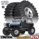 thumbnail image 5 of 4 Ruedas de Metal de 1,9 Pulgadas con Neumáticos de 118 mm de Diámetro Exterior para Axial SCX10 D90 Wraith 1/10 RC Climbing Crawler Car Parts Negro, 5 of 7
