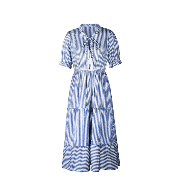 Vestido de Rayas Azul M