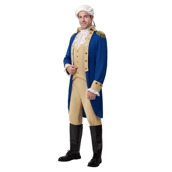Joyfy Alexander Hamilton George Washington Costume for Men's Halloween Fancy-Dress Costume for Adult
