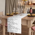 thumbnail image 2 of Table Runners 70 Inches Long Dress Scarves, Eucalyptus Leaves Farmhouse Coffee/Dining/Kitchen Table Decor, Holiday Table Runner, Grey Summer Botanical Weeping 13x70 Inch, 2 of 9