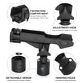thumbnail image 2 of Kayak Kayak Fish Finder Mounting Plate Kayak Boat Transducer Mounting Arm with Adjustable Fishing Pole Holder, 2 of 7