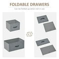 thumbnail image 5 of Gray 5 Dresser - Fabric Chest Storage With Steel Frame For Bedroom And Entryway, Foldable Drawers, Wobbling Component 4 Wooden Top, 5 of 6