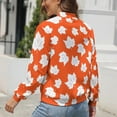 thumbnail image 3 of Jackets for Wome Zip Up Long Sleeve, Bright Autumn Leaves Charm Lightweight Womens Bomber Jacket Fashion Clothes Fall Outfits for Women 2024 Fall Coat, 3 of 5