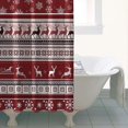thumbnail image 4 of Red Christmas Deer and Snowflake Pattern Shower Curtain 36"x72" ,Bathroom Decorative Shower Curtains Set with 12 Hooks,Modern Waterproof Washable Shower Curtain, 4 of 6
