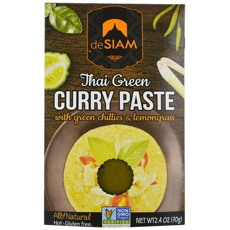 deSIAM, Thai Green Curry Paste, Hot, 2.4 oz (70 (The Best Thai Green Curry)