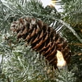 thumbnail image 4 of 4 ft. Pre-Lit Feel Real® Pre-Lit Artificial Snowy Morgan Spruce Christmas Entrance Tree, Green, Pinecones, 70 Clear Lights, Silver Pedestal Urn, 4 of 7