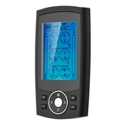 moobody Rechargeable Dual-Channel TENS  24-Mode Pulse Massager with 20 Strength Levels/4 Pcs Electrode Pads Black, Plug