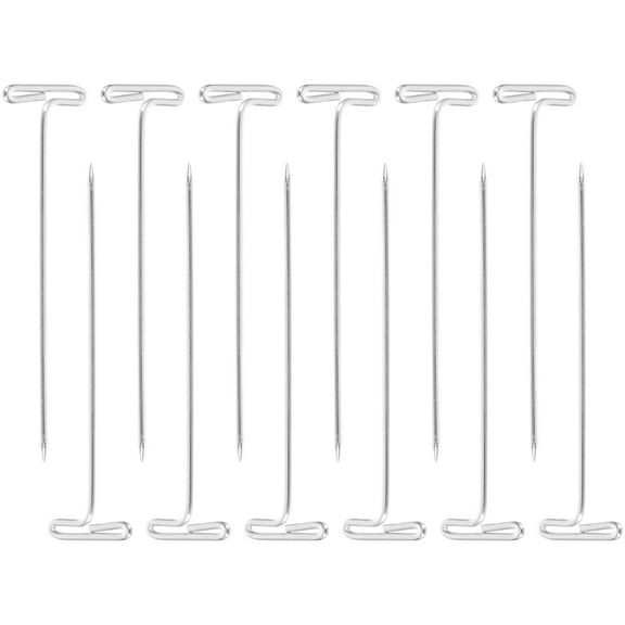 AURARMLET Sewing T-Pins Silver Nickel-Plated Steel 100pcs