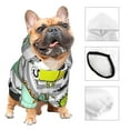 thumbnail image 3 of Honeii Funny Dinosaurs on Stripes Print Small Dog Hoodies Pet Hooded Sweatshirts Fall Winter Puppy Cat Sweaters Warm Clothes for Small Dogs Outfits Costume-Large, 3 of 7