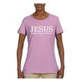 thumbnail image 2 of Wild Bobby Jesus the Way. The Truth. The Life Inspirational/Christian Women Graphic Tee, Light Pink, XX-Large, 2 of 5