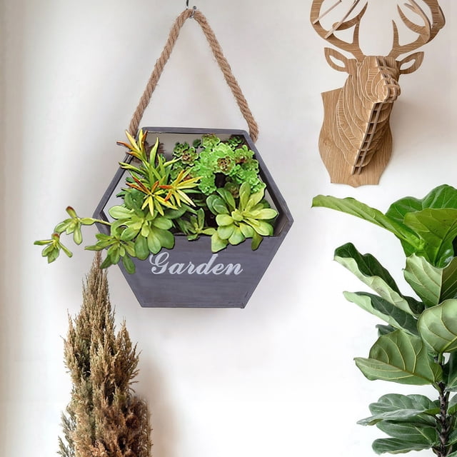 Cesta De Pared Cesta de flores colgante de pared de hierro con decoración verde, moderna maceta para decoración del hogar para plantas de interior. Rkxzt