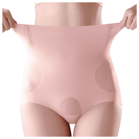 Meiodtion Underwear for Women Comfort Boyleg High Waisted Tummy Control Panty Sport Banded Waist Elastic Antimicrobial Protection Panties Pink XL