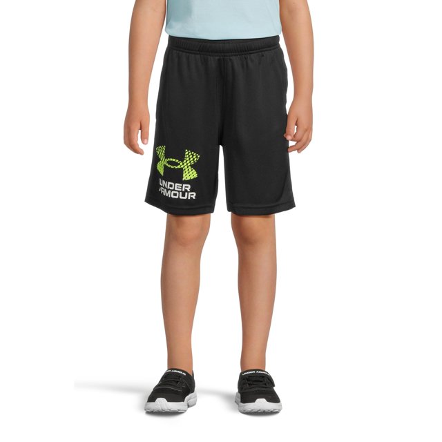Pantalones cortos Under Armour Boys Tech Logo negro/blanco/amarillo talla S