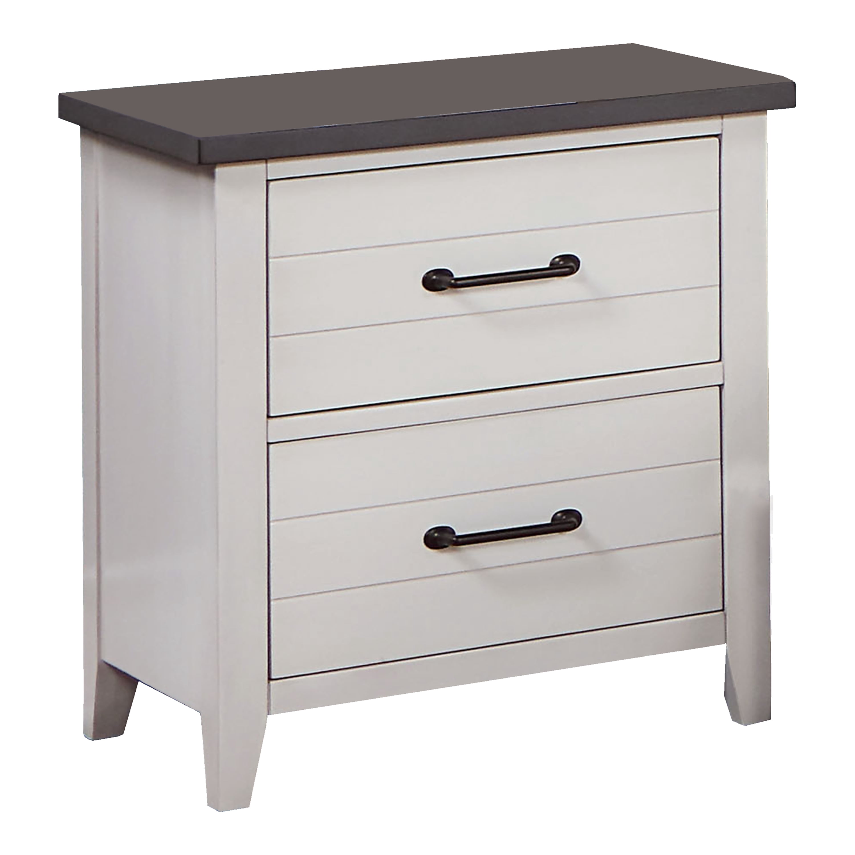 Furniture of America Senet Adult Modern 2-Drawer Nightstand, White