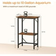 thumbnail image 5 of Fish Tank Stand, Aquarium Stand 2-Tier Storage Shelves, Heavy Duty Terrarium Stand for Home Office Fish Tank Shelf, 5 of 15
