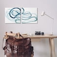 thumbnail image 2 of Lively Organic Abstract Line with Blue Ombre Abstract Gallery-Wrapped Canvas Print Wall Art, Set of 2, 17x17, 2 of 5