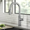 thumbnail image 2 of KRAUS Allyn Industrial Pull-Down Single Handle Kitchen Faucet in Spot-Free Stainless Steel, 2 of 7