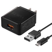 Quick Charge 18W USB Wall Kit Works with Kurio Utra 2 7-inch/Smart 2-in-1 Pro 10-inch includes Hi-Power Adaptive MicroUSB 5ft Cable!