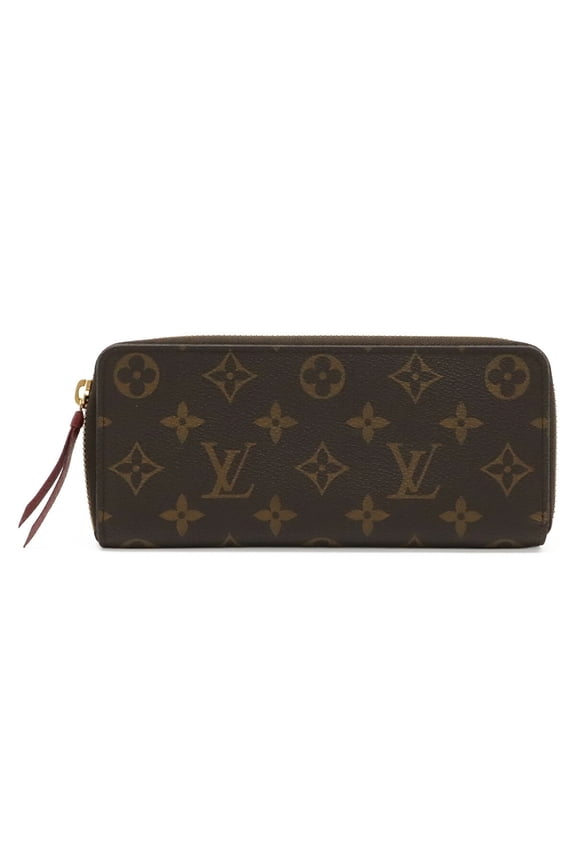 Pre-Owned LOUIS VUITTON Louis Vuitton Monogram Portefeuille Clemence Round Long Wallet Fuchsia...