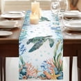 thumbnail image 3 of Table Runners 72 Inches Long Dress Scarves, Sea Turtle Coastal Farmhouse Kitchen/Dining Table Runner, Coffee Tablerunners, Summer Nautical Starfish Coral Ocean 14x72 Inch, 3 of 9