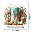 thumbnail image 3 of RKSTN Easter Decorations Eggs Bunny, 2D Tabletop Centerpiece, Decor Bunny Figurine for Home Room Table Office Party (Happy Easter), 3 of 6