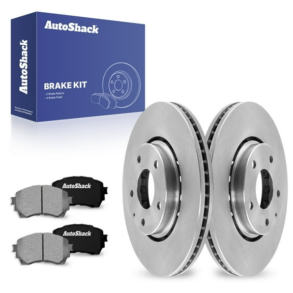 AutoShack Front Brake Rotors Ceramic Brake Pads | Replacement for 2019-2021 Mazda 6 2.5L FWD | 6-PC Brake Kit