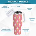 thumbnail image 4 of 40 oz Tumbler With Handle Stainless Steel Insulated Tumbler With Lid for Car Cup Holder Ice Cream Pattern, 4 of 9