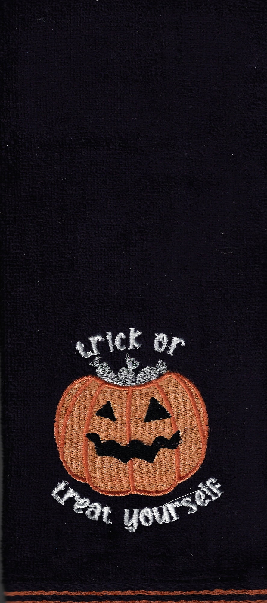 Halloween Towels Black Bath Hand Towel 2 Pack Pumpkin Lets Party